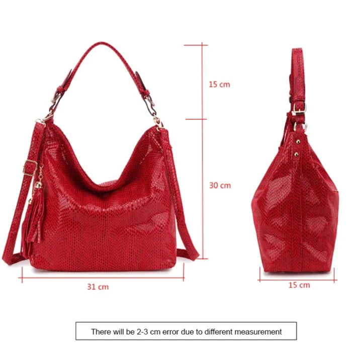 Gold Fashion Women Leather Handbags Female Shoulder Bag Ladies Luxury Hand Bags Purses and Hand bag Large Crossbody Bag Big Tote - Image 2