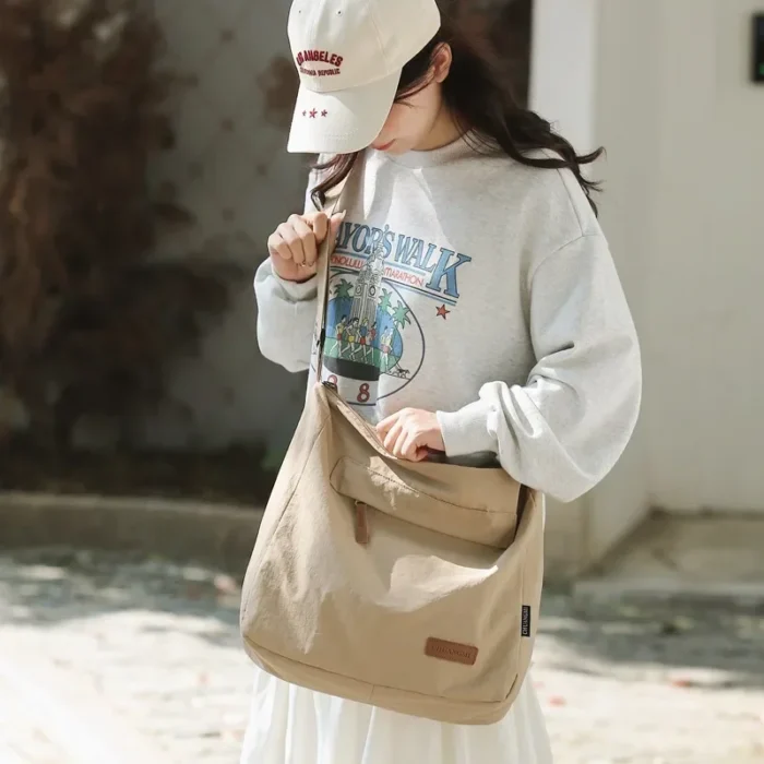 Japanese Women Men Shoulder Crossbody Bag Large Canvas Messenger Bags for Student 2024 Brand Book Bags Female Handbag Satchels - Image 2