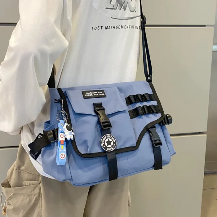 Canvas Crossbody Bags for Women 2023 Nylon Men Postman Student Shoulder Messenger Bag Large Satchel Fashion Bookbag Big Handbags - Image 3