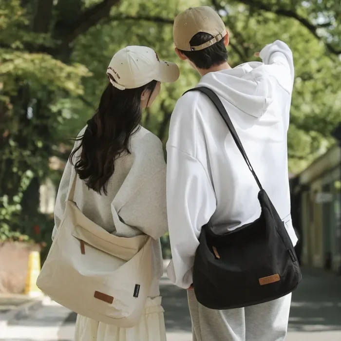 Japanese Women Men Shoulder Crossbody Bag Large Canvas Messenger Bags for Student 2024 Brand Book Bags Female Handbag Satchels - Image 3