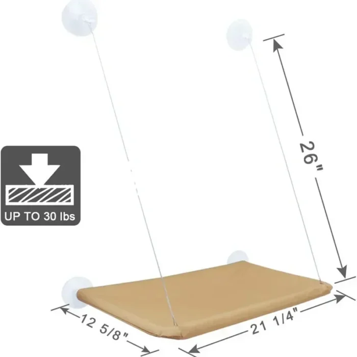 Hanging Cat Bed Pet Cat Hammock Aerial Cats Bed House Kitten Climbing Frame Sunny Window Seat Nest Bearing 20kg Pet Accessories - Image 3