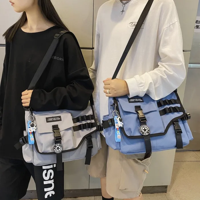 Canvas Crossbody Bags for Women 2023 Nylon Men Postman Student Shoulder Messenger Bag Large Satchel Fashion Bookbag Big Handbags - Image 4