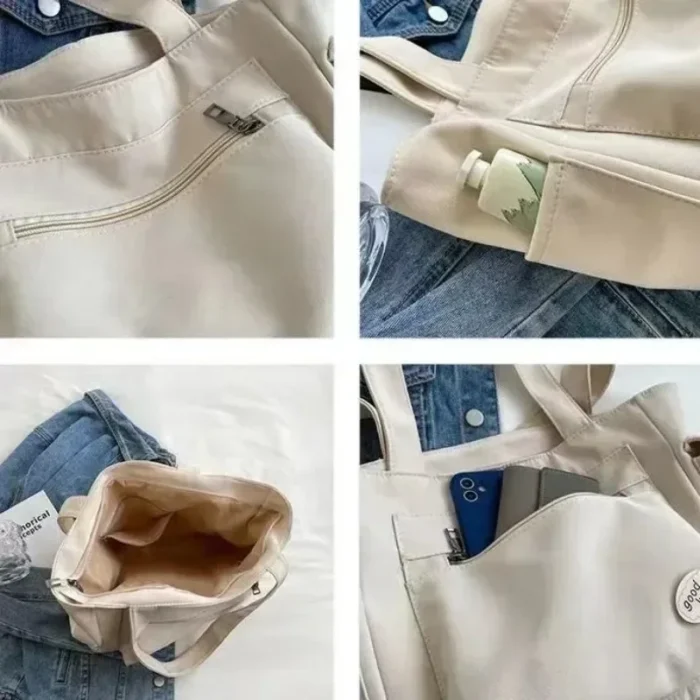 Women's Fashion Shoulder Bag Class Large Capacity Student Tote Bag 2023 New Canvas Commuter Handbag Women Bag - Image 3