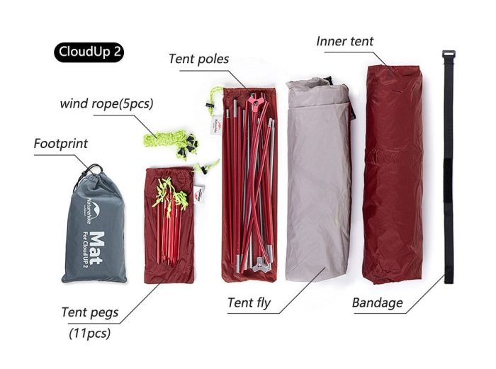 NatureHike Cloud Up 2 Lightweight Tent 2 Persons - Image 11
