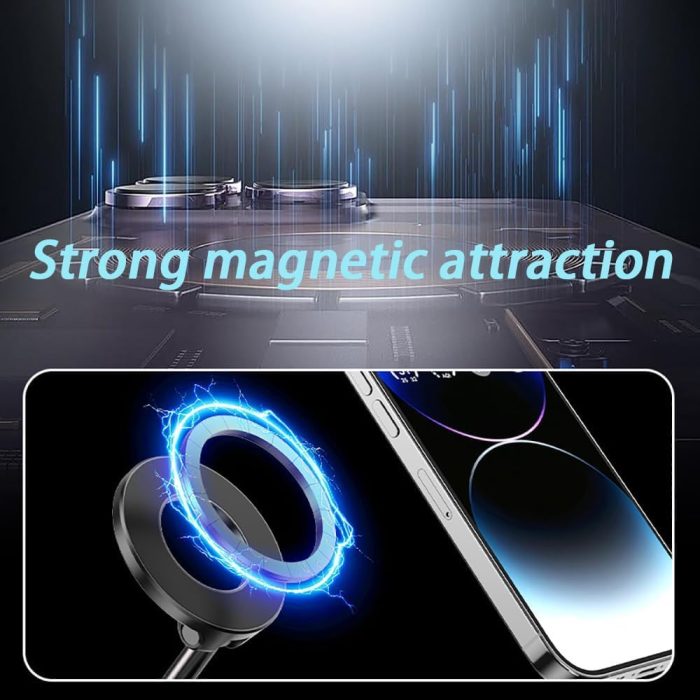 Ultra Strong N52 Magnetic Phone Holder. N52 Magnetic Phone Holder. Vacuum Suction Magnetic Phone Holder. Vacuum Magnetic Phone Stand. 360° Adjustable Ultra Vacuum Suction Cup Phone Mount (B) - Image 4