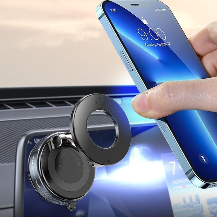 Ultra Strong N52 Magnetic Phone Holder. N52 Magnetic Phone Holder. Vacuum Suction Magnetic Phone Holder. Vacuum Magnetic Phone Stand. 360° Adjustable Ultra Vacuum Suction Cup Phone Mount (B) - Image 5