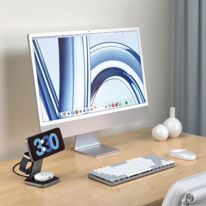 Satechi 3 in 1 Wireless Charging Station. Qi2 15W Magnetic. Foldable Travel Charger Station for iPhone 16/15/14/13/12. Apple Watch Ultra & Ultra 2 and Series 7-10 and AirPods Pro & Gen 4/3/2/1 - Image 7