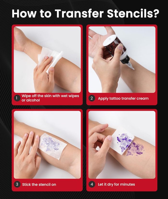 Phomemo Bluetooth Tattoo Stencil Printer. Wireless M08F Tattoo Machine with 10pcs Free Transfer Paper. Thermal Portable Printer for Artists & Beginners. Compatible with Phone. Tablet & PC. Black - Image 7