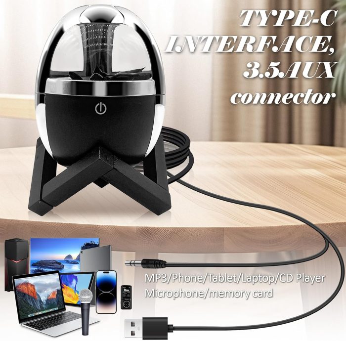 Dancing Ferrofluid Bluetooth Speaker 5.0 - Magnetic Fluid Music Visualizer. 360° Stereo Sound. Touch Control. Multi-Color LED Desk Decor. Unique Gift for Music Lovers - Image 4
