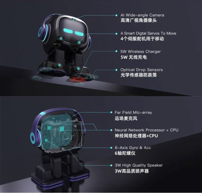 Emo Robot Intelligent Emotional Interactive Voice Ai Desktop Toys Children Accompany Pet Vector Robot - Image 2