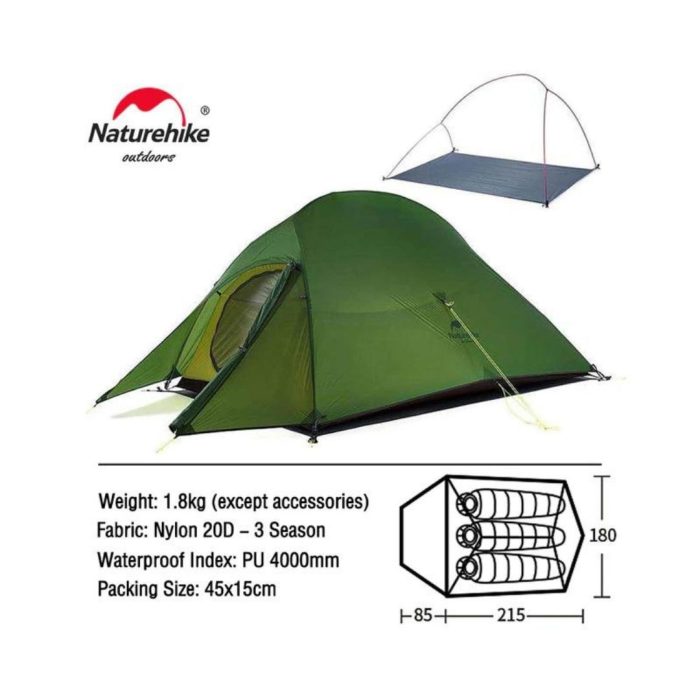 NatureHike Cloud Up 2 Lightweight Tent 2 Persons - Image 5