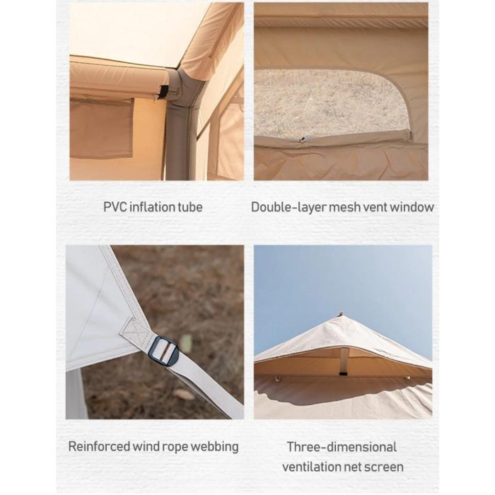 Naturehike Extend Air 12.0 Cotton Inflatable Tent + Mat - Image 4
