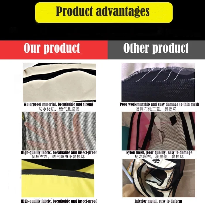 📢Ready Stock📢Portable Folding Cat Pet Tent Dog Cage House Dog Cat Tent Playpen Puppy Kennel kucing Sangkar cat cage - Image 10