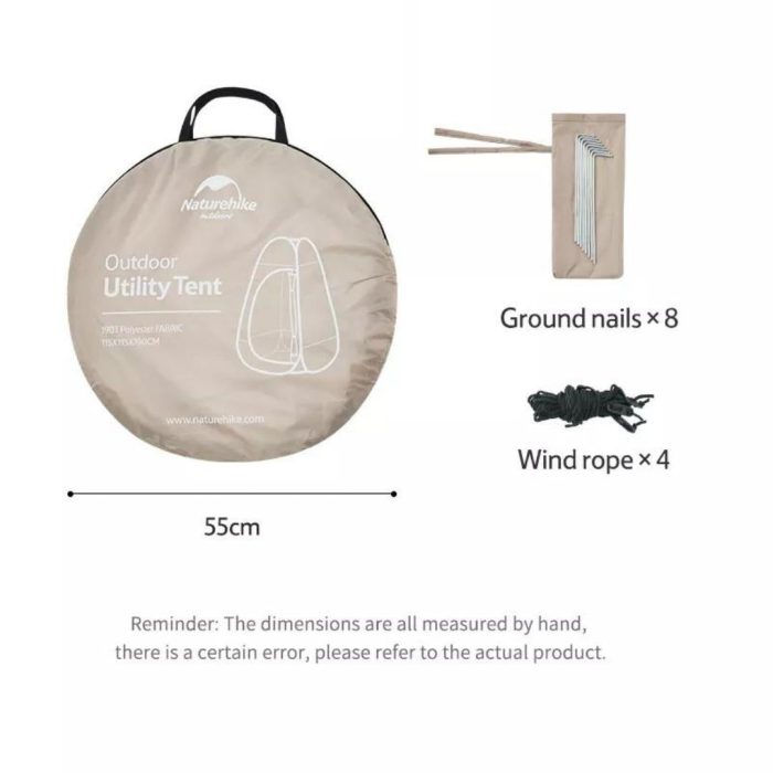 Naturehike NH17Z002 Foldable portable changing tent - brown - Image 7