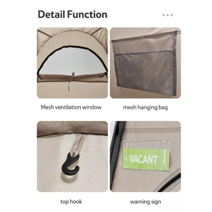 Naturehike NH17Z002 Foldable portable changing tent - brown - Image 6