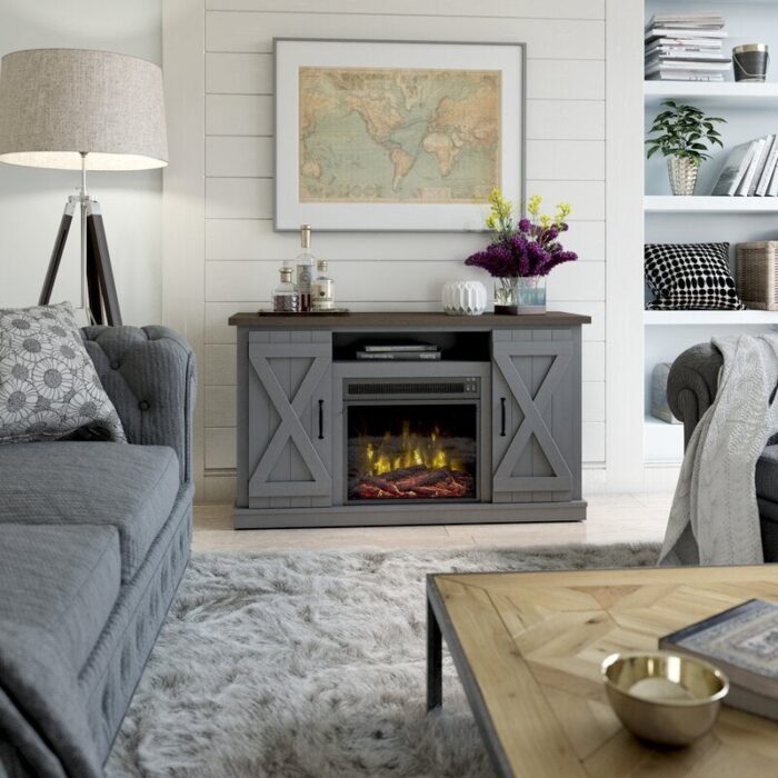 TV Stand for TVs up to 55" with Fireplace Included - Image 16