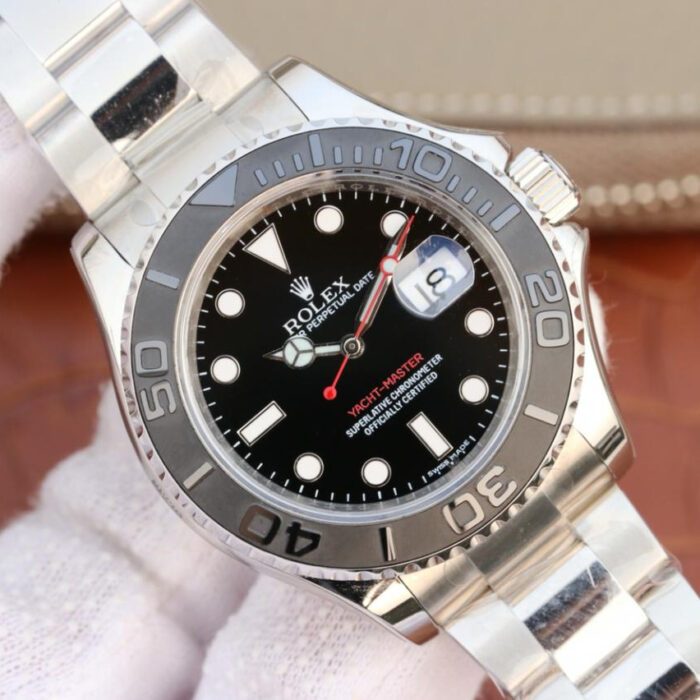 YACHT MASTER 1 ( BLACK & BLUE DIAL ) STAINLESS STEEL 40MM - Image 7
