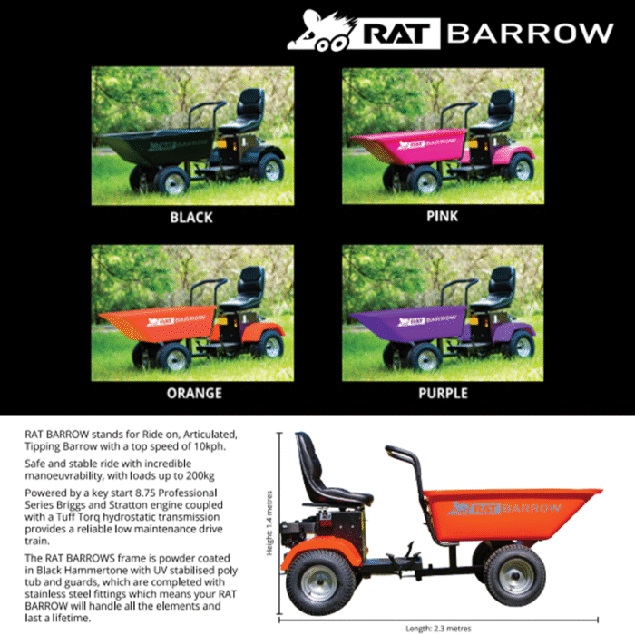😍Clearance Sale💥RAT Barrow Ride On Articulated Tipping Wheelbarrow - Image 9