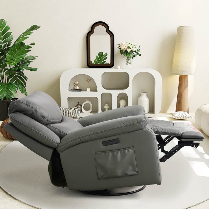 Power Swivel Glider Rocking Recliner Nursery Chair - Image 3