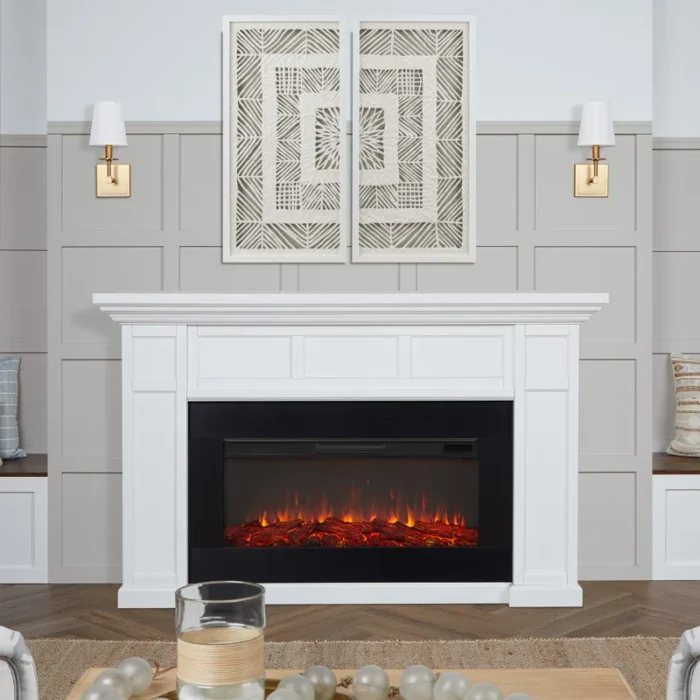 Alcott 75" Landscape Electric Fireplace by Real Flame
