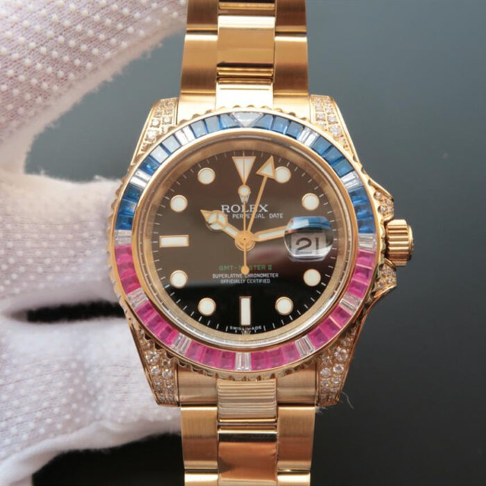 GMT MASTER 2 GOLDEN RAINBOW DIAMOND 40MM - Image 4