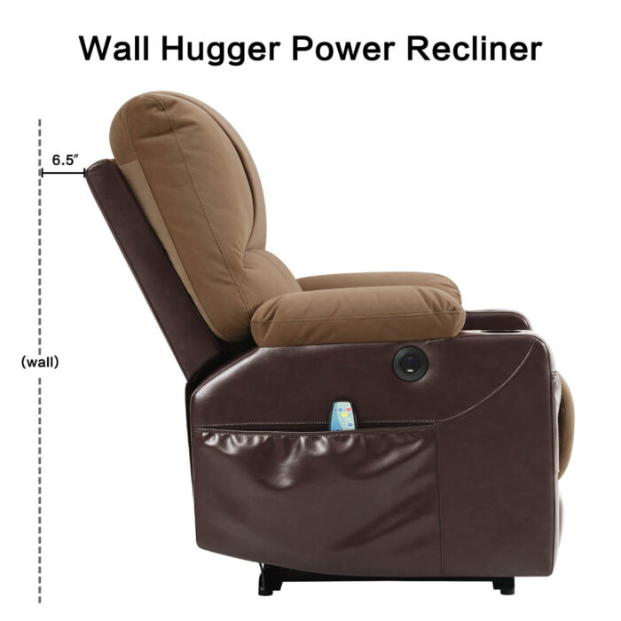 Power Recliner Chair with Heat and Massage, Wall Hugger - Image 5