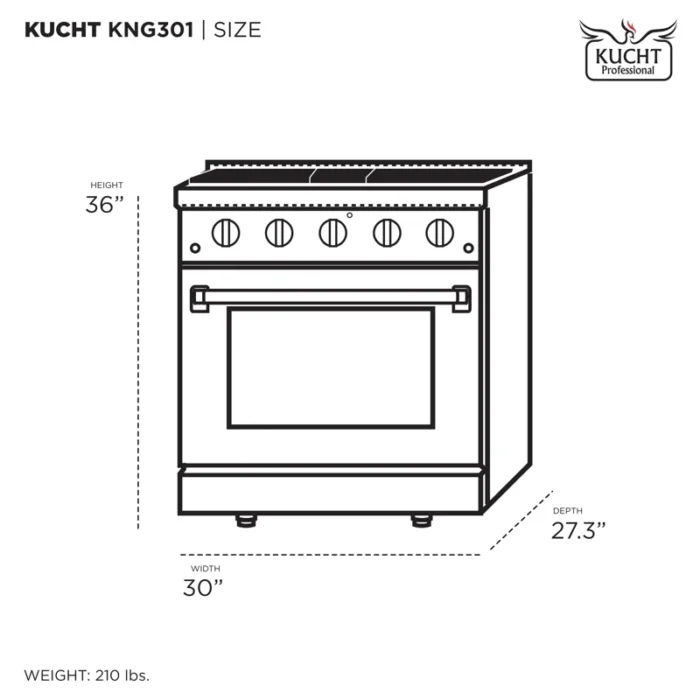 Pro-Style 30 in. 4.2 cu. ft. 4-Burner Freestanding Gas Range with Convection Oven - Image 2