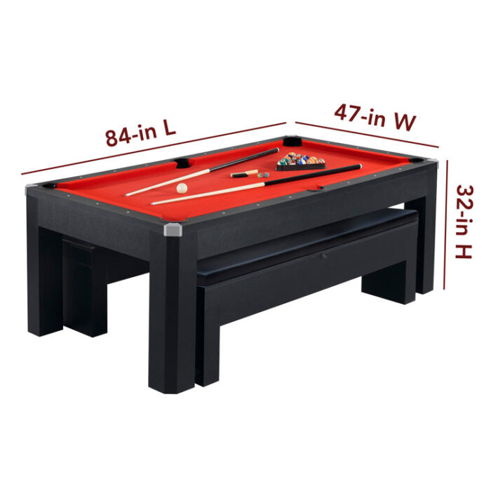 Newport 7-ft Pool Table Combo Set with Benches - Image 5
