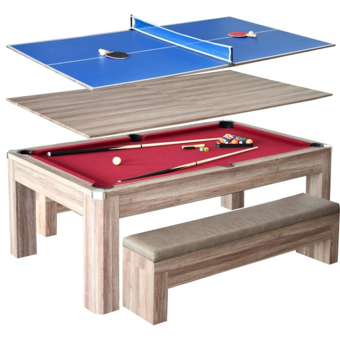 Newport 7-ft Pool Table Combo Set with Benches - Image 12