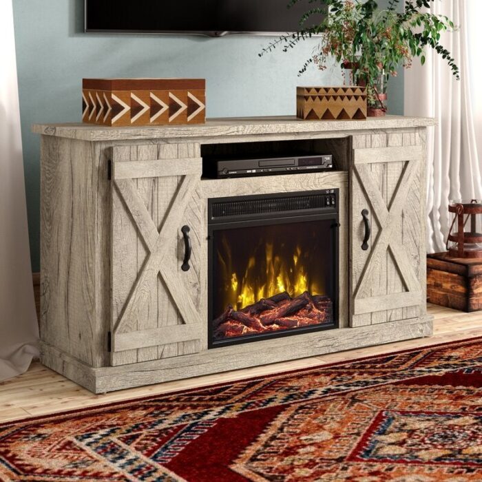 TV Stand for TVs up to 55" with Fireplace Included - Image 2