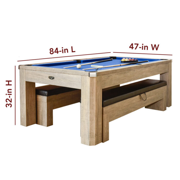 Newport 7-ft Pool Table Combo Set with Benches - Image 20