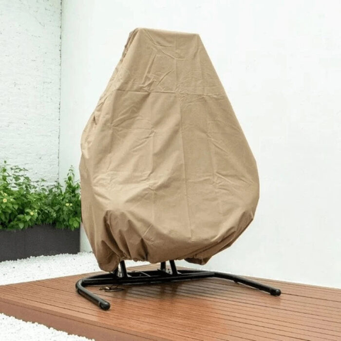 2025 Patio Wicker Swing Chair With Stand Rain Cover Included - Image 4