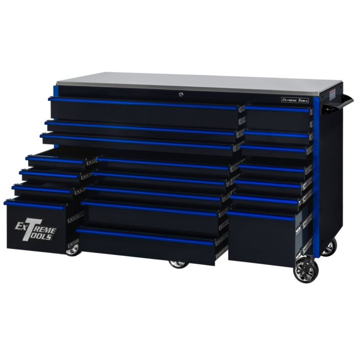 Extreme Tools 72″ x 30″, 19 Drawer Roller Cabinet with 250 lbs. drawer slides, RX 250 Series - Image 7