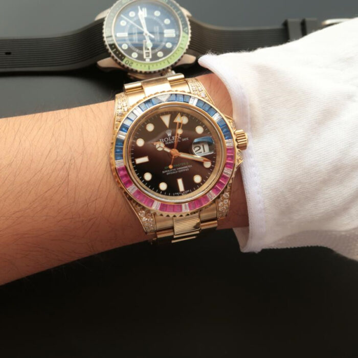 GMT MASTER 2 GOLDEN RAINBOW DIAMOND 40MM - Image 9