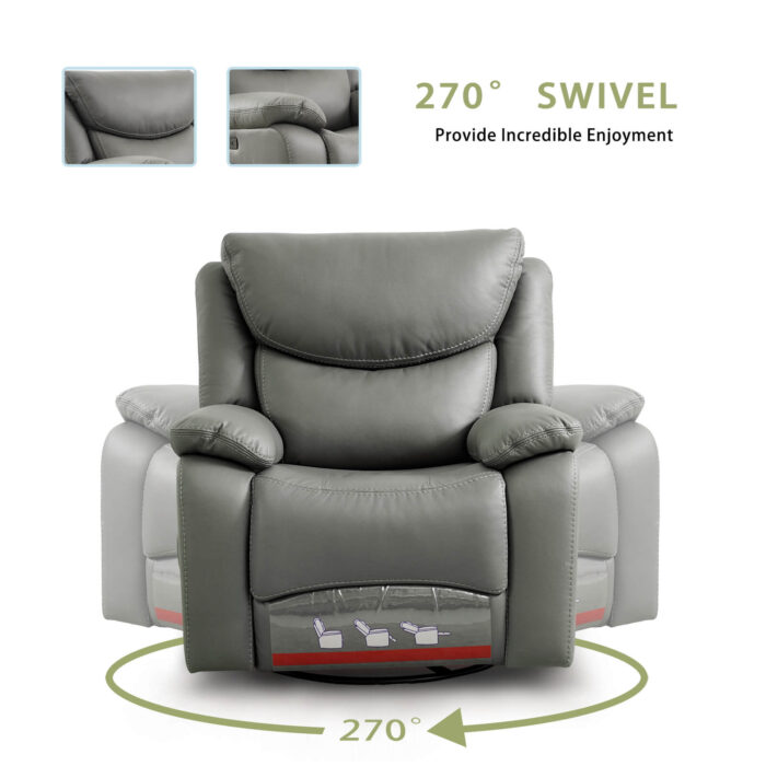 Power Swivel Glider Rocking Recliner Nursery Chair - Image 5