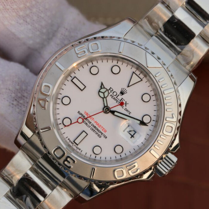 YACHT MASTER 1 PURE SILVER ( BLACK & WHITE DIAL ) STAINLESS STEEL 40MM - Image 11