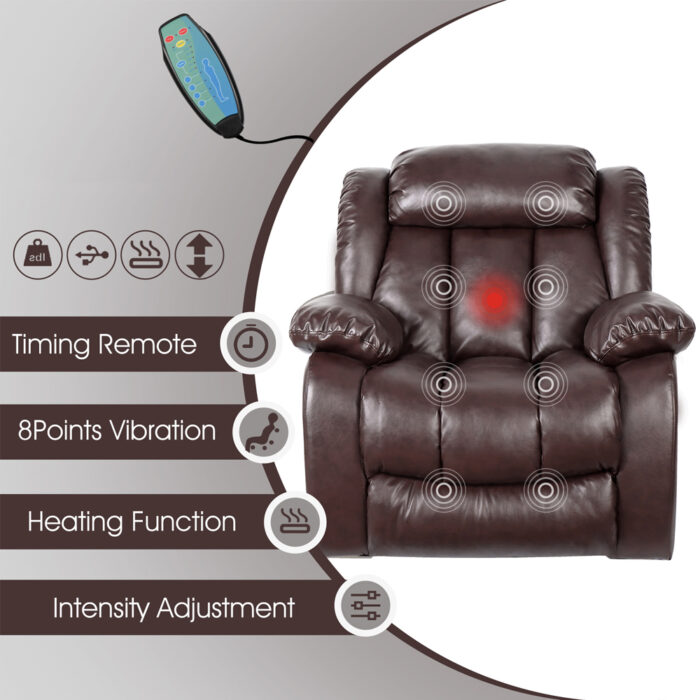 💥Clearance Sale🔥 Best MassageTheater Seating for Home| Power Electric Recliner Chair Movie Theater Seats with USB Port, Side Pocket - Image 10