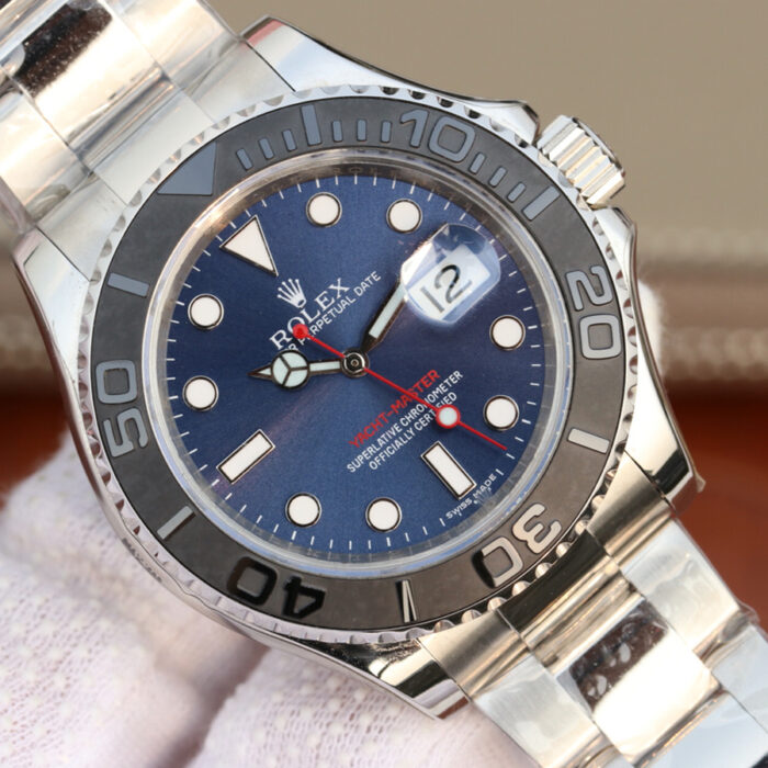 YACHT MASTER 1 ( BLACK & BLUE DIAL ) STAINLESS STEEL 40MM - Image 11