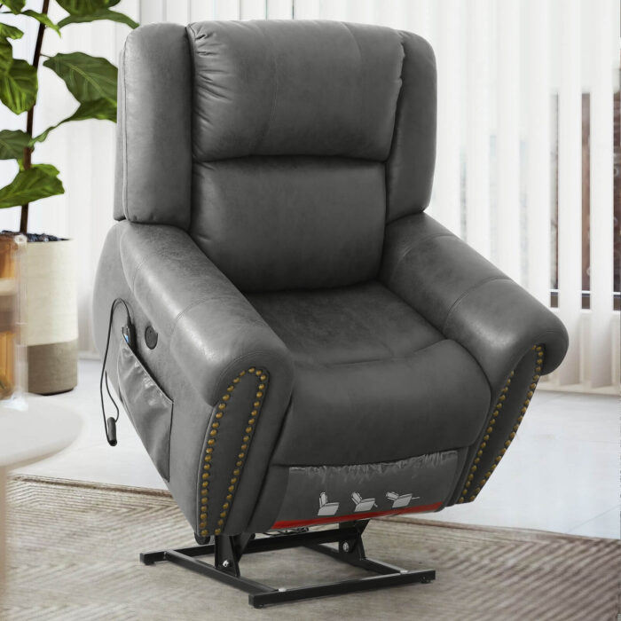 Power Swivel Glider Rocking Recliner Nursery Chair - Image 9