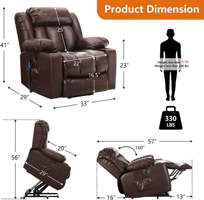 💥Clearance Sale🔥 Luxury Lift Chair Recliner with Heat and Massage - Image 11