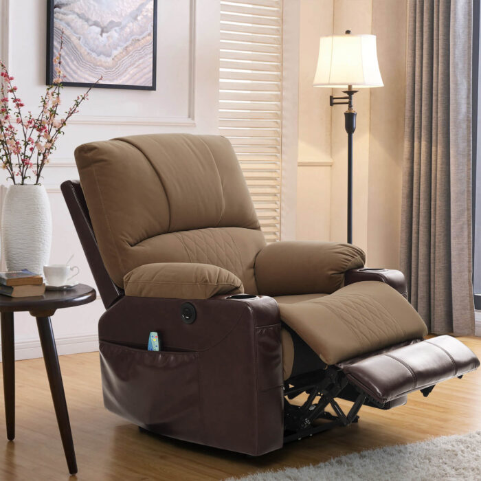 Power Recliner Chair with Heat and Massage, Wall Hugger - Image 4