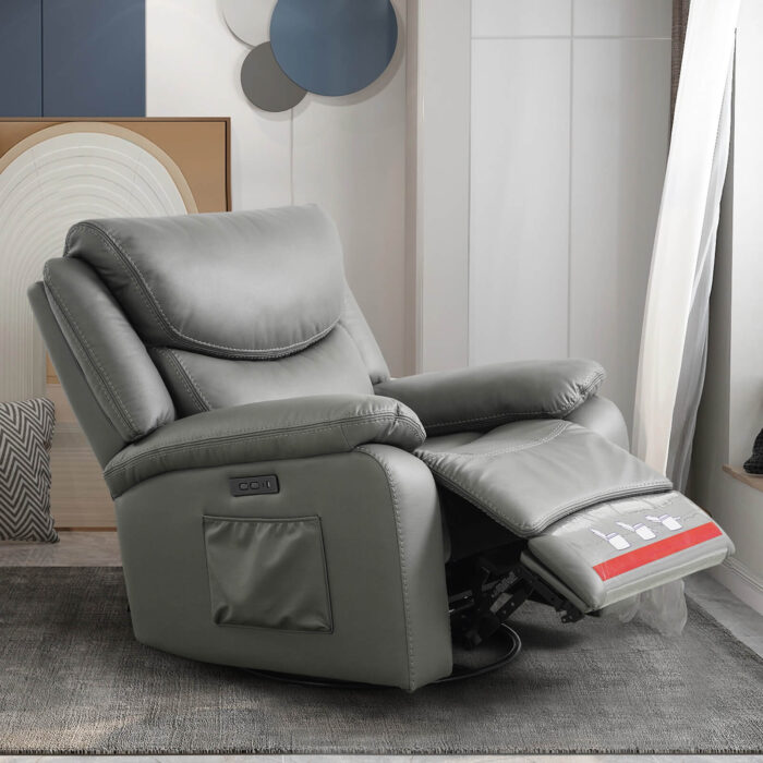 Power Swivel Glider Rocking Recliner Nursery Chair - Image 2