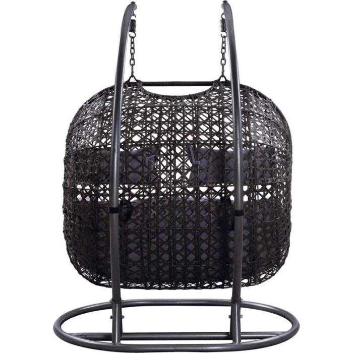 2025 Patio Wicker Swing Chair With Stand Rain Cover Included - Image 6