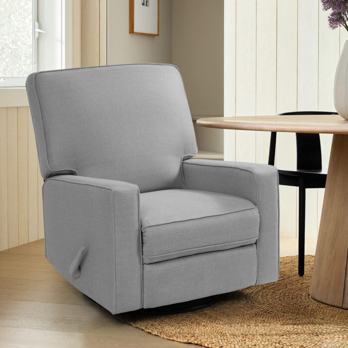 Manual Recliner Nursery Glider & Swivel Rocking Recliner Chair, Fabric - Image 2
