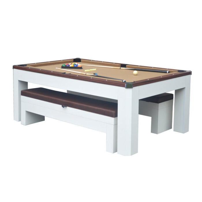 Newport 7-ft Pool Table Combo Set with Benches - Image 28