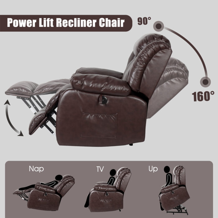 💥Clearance Sale🔥 Best MassageTheater Seating for Home| Power Electric Recliner Chair Movie Theater Seats with USB Port, Side Pocket - Image 7