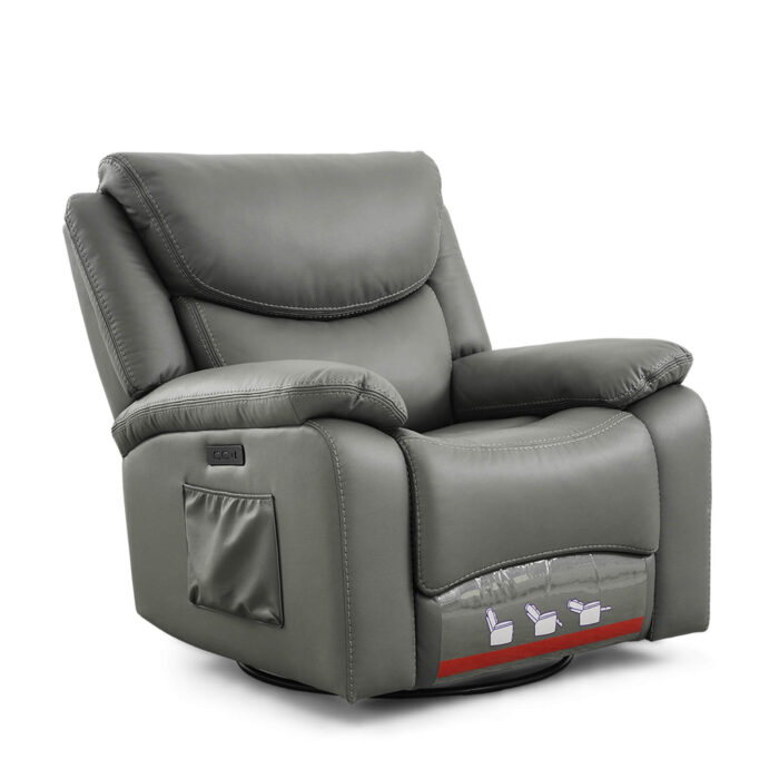 Power Swivel Glider Rocking Recliner Nursery Chair - Image 4