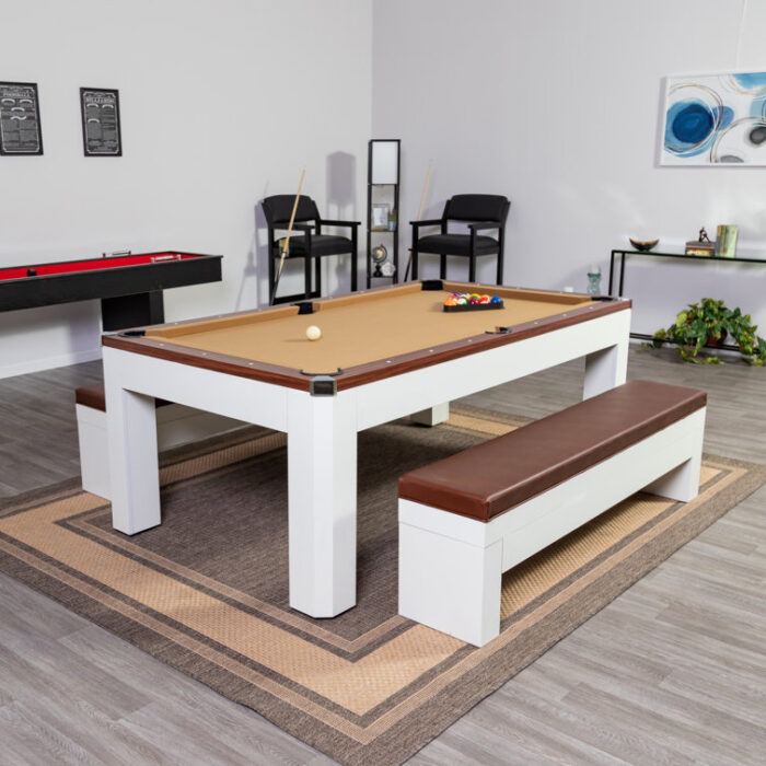 Newport 7-ft Pool Table Combo Set with Benches - Image 25