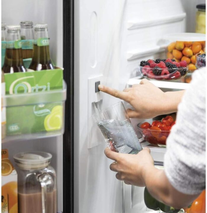 GE GNE27JYMFS 36" French Door Refrigerator with 27 cu. ft. Total Capacity Energy Star LED Lighting Internal Water Dispenser Spill-Proof Shelves in Fingerprint Resistant Stainless Steel - Image 9