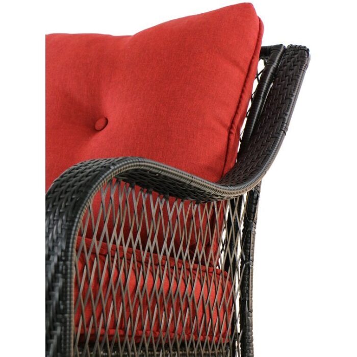 5-Piece Steel Patio Fire pit Conversation Set with Sahara Sand Cushions and 26 in. Square Fire pit Side Table - Image 15
